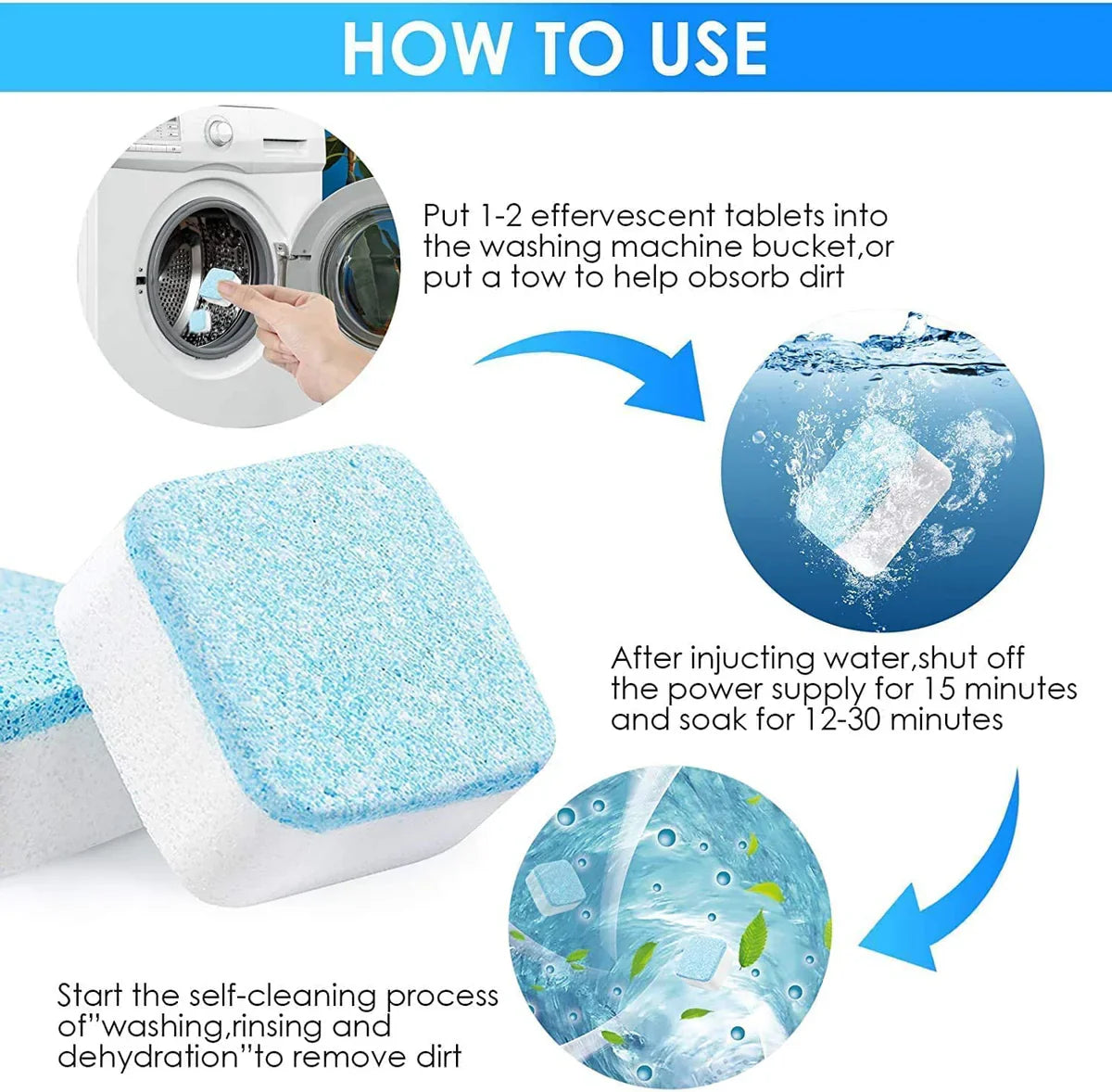 Washing Machine Deep Cleaning Tablets (Limited Stock š„š„)